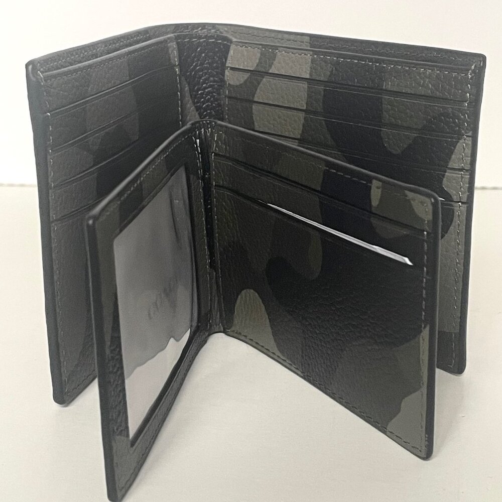 Coach Mens Camo Signature Canvas ID Bifold Wallet 3-in-1 - Picture 9 of 10